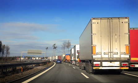 Channel Tunnel Photo of Lorry Queue